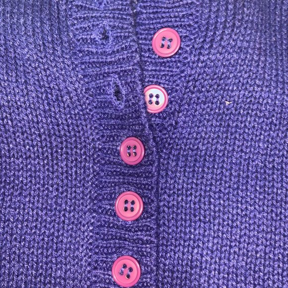 Gearing Up Vintage 90s Blue Knit Button Vest - Picture 4 of 4